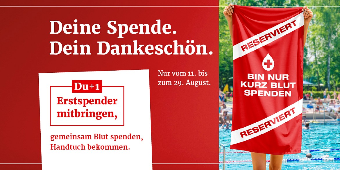 Badehandtuch im DRK-Design Badehandtuch im DRK-Design